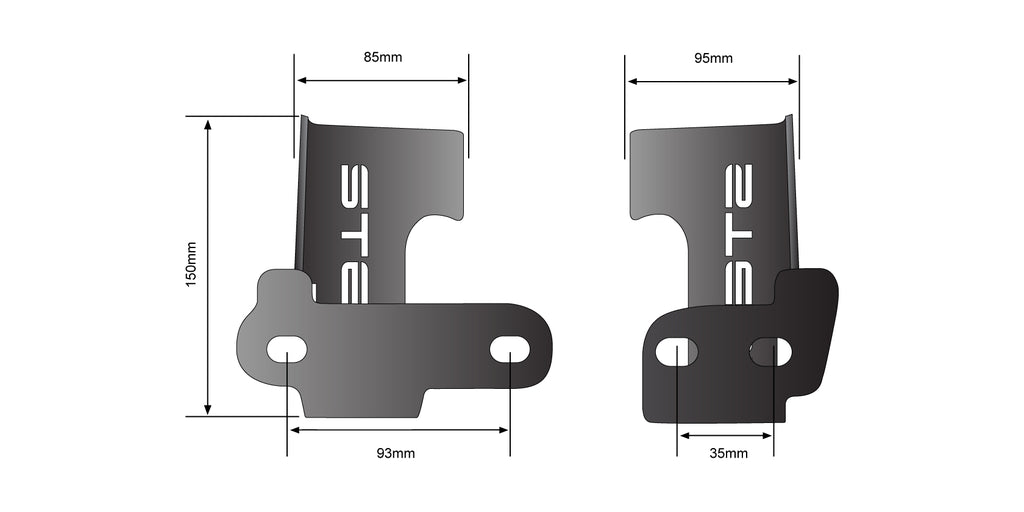 STEDI Inner Grille Light Bracket to suit N80 Hilux GR Sport