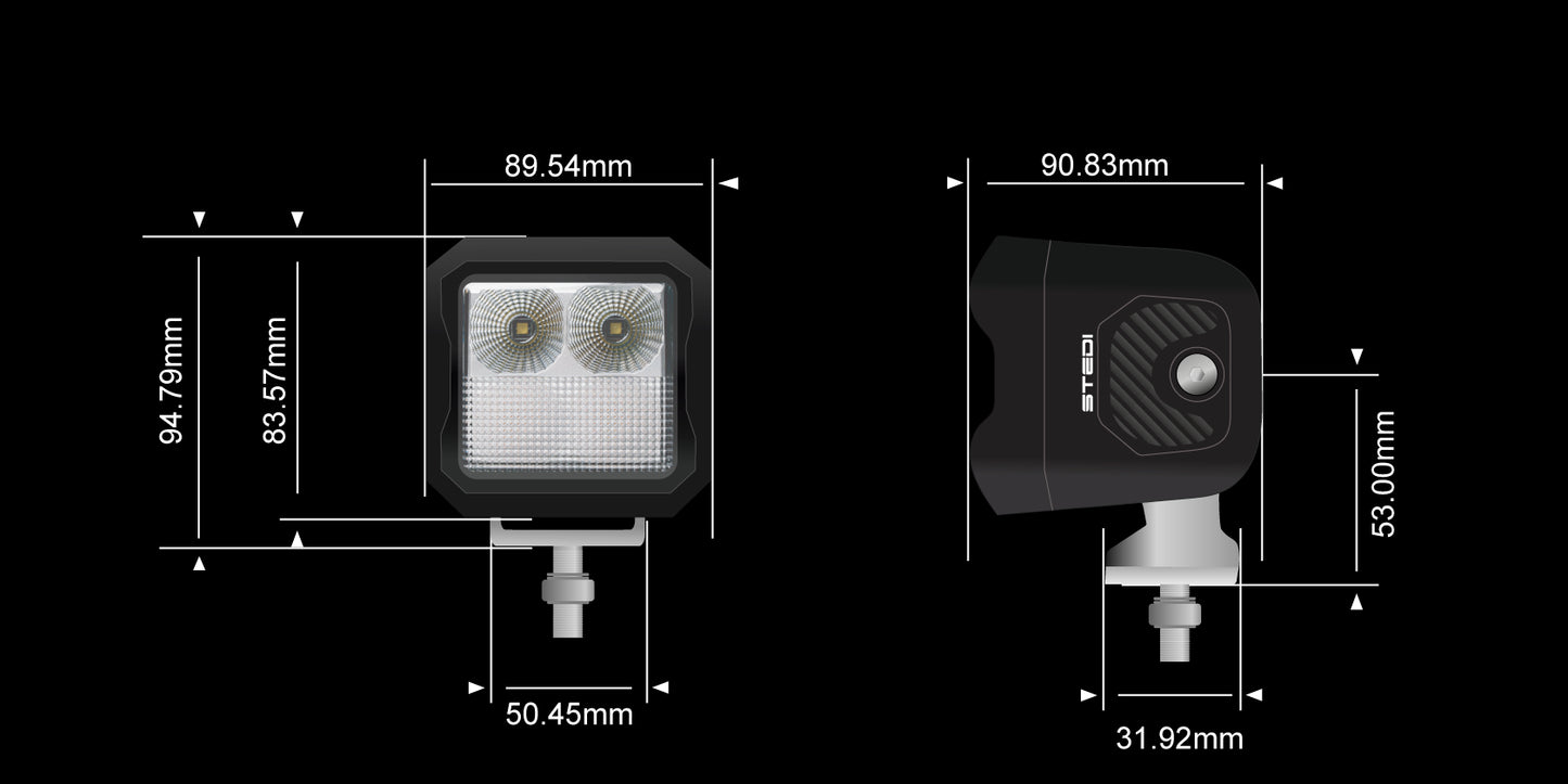 STEDI G4 Dual Colour Work Light (White/Amber)
