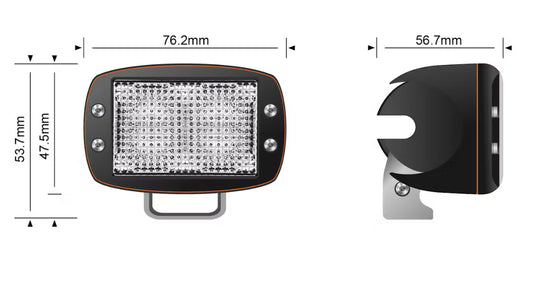 STEDI 10W Mini V2 Marine Edition LED Flood Light 650nm (diffused)