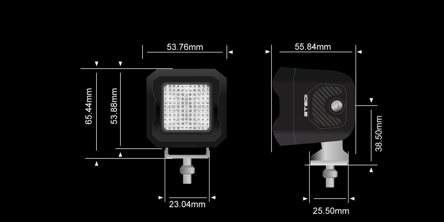 STEDI G1 Black Flood Work Light