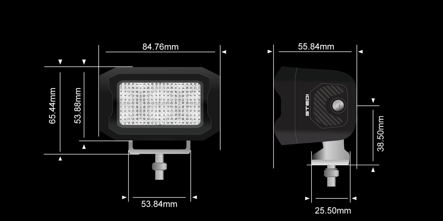 STEDI G2 Black Flood Work Light
