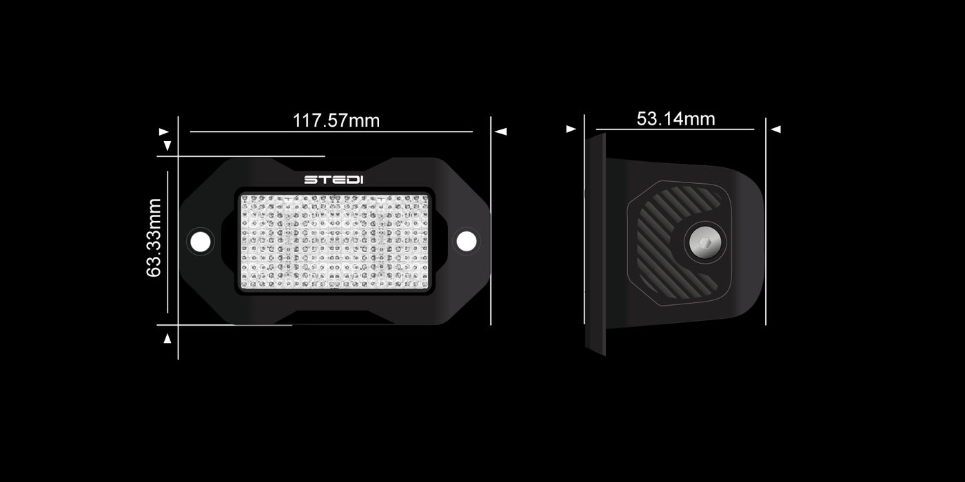 STEDI G2 Black Flush Work Light