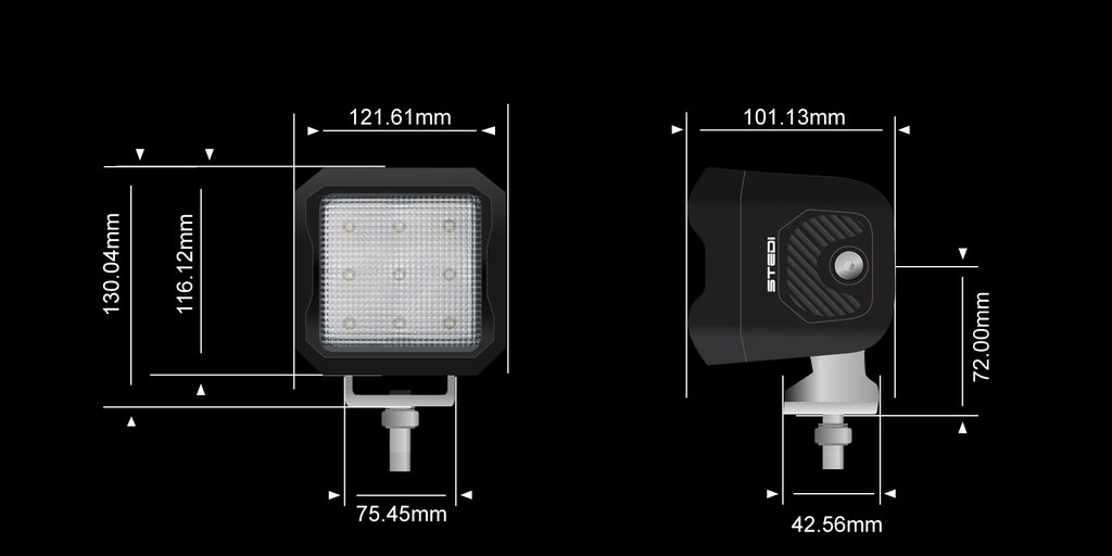 STEDI G9 Black Ultra Flood Work Light