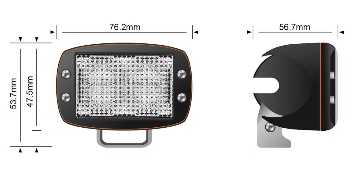 STEDI 10W Mini V2 Marine Edition LED Flood Light 5700k (diffused)