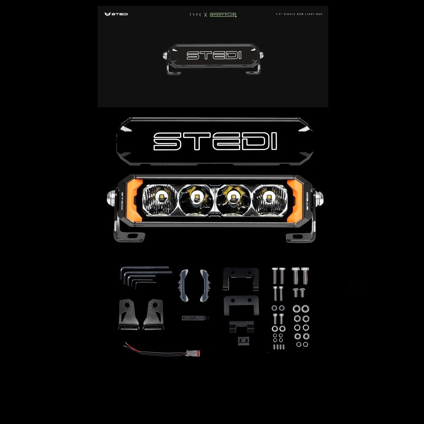 STEDI Sport Plus Single Row 7.5 inch 4 LED Light Bar