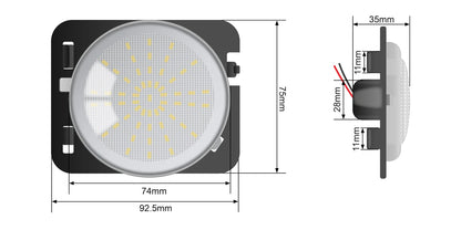 STEDI Dynamic LED Side Marker to suit Jeep JK Wrangler