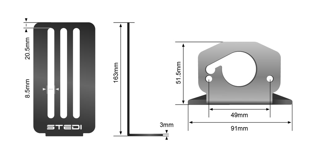 STEDI Roof Rack Light Bracket (Pair) | Surface Rock Light