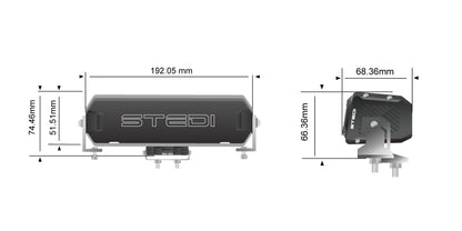 STEDI Sport Plus Single Row 7.5 inch 4 LED Light Bar