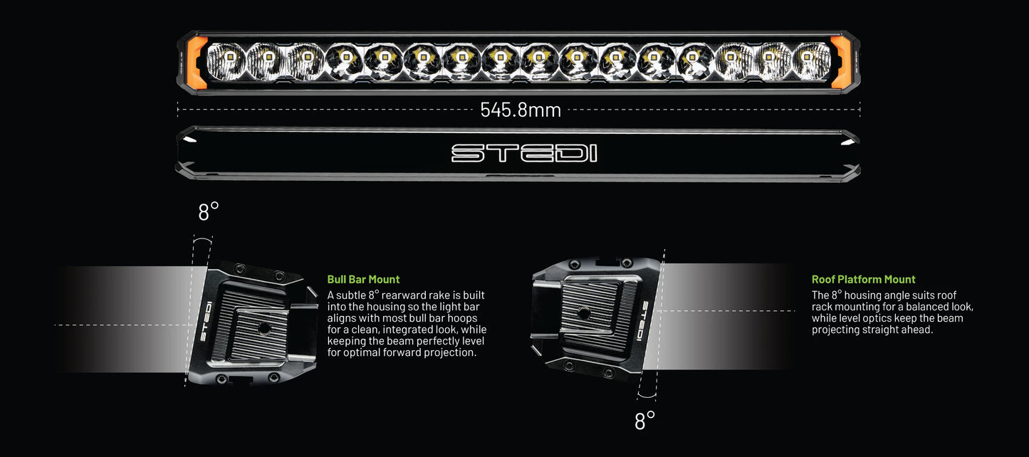 STEDI Sport Plus Single Row 21.5 inch 16 LED Light Bar
