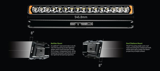 STEDI Sport Plus Single Row 21.5 inch 16 LED Light Bar
