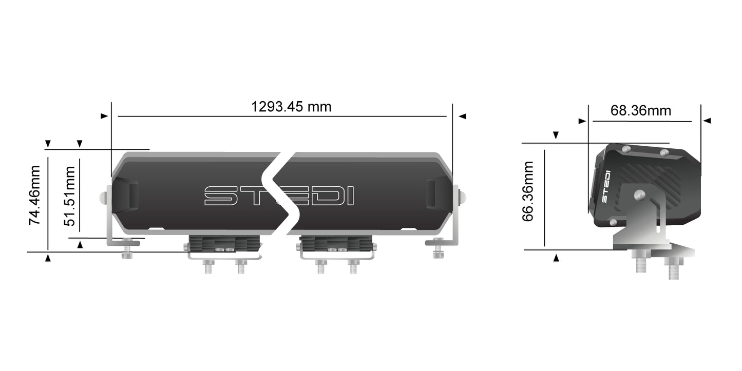 STEDI Sport Plus Single Row 51.5 inch 40 LED Light Bar