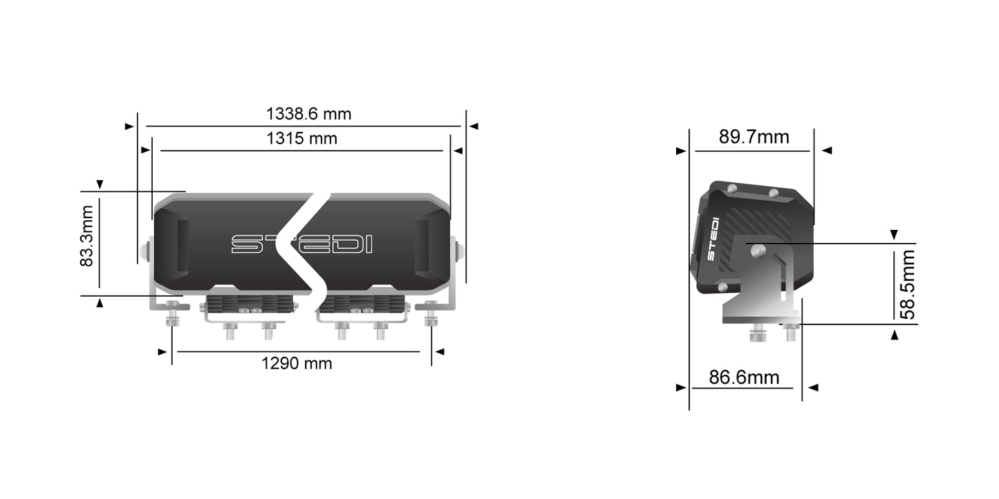 STEDI Sport Plus Double Row 52 inch 100 LED Light Bar