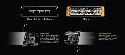 STEDI Sport Plus Double Row 12 inch 20 LED Light Bar