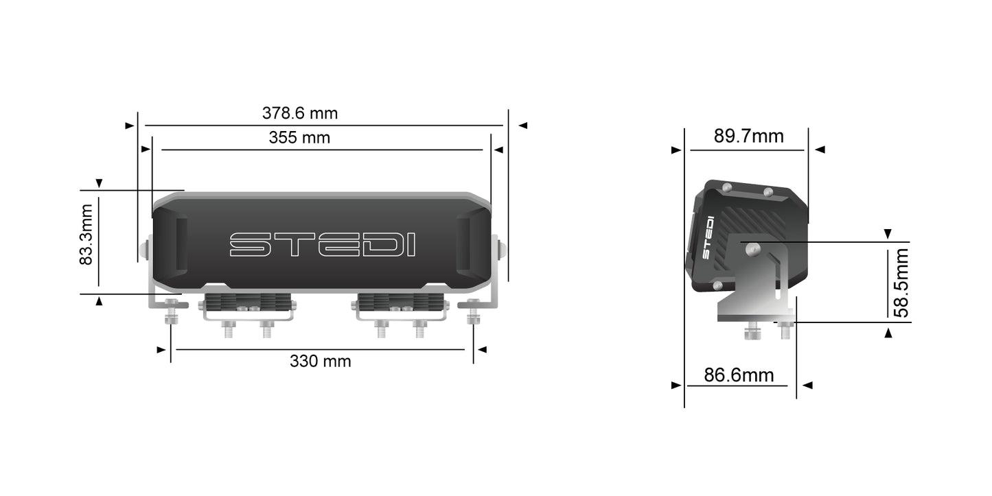 STEDI Sport Plus Double Row 14 inch 24 LED Light Bar