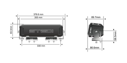 STEDI Sport Plus Double Row 14 inch 24 LED Light Bar
