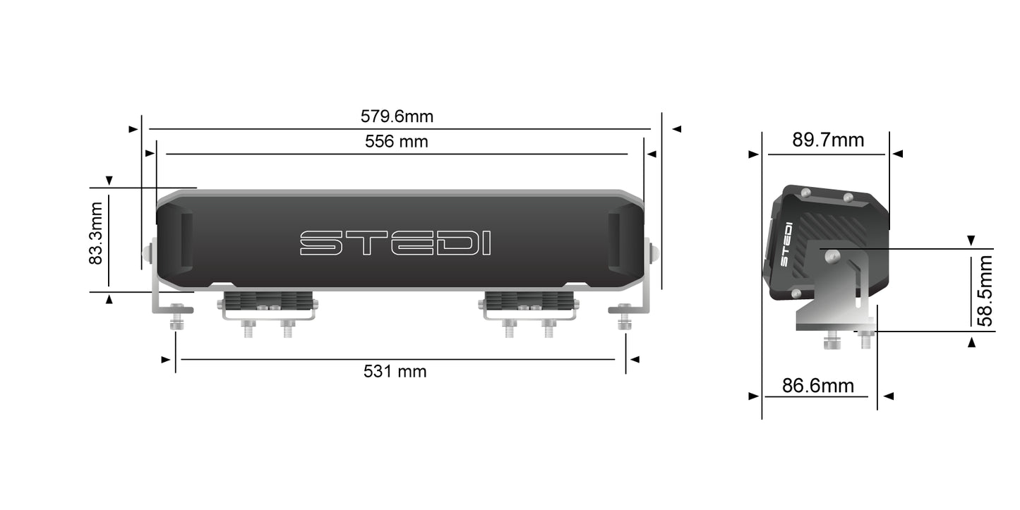 STEDI Sport Plus Double Row 22 inch 40 LED Light Bar