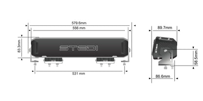STEDI Sport Plus Double Row 22 inch 40 LED Light Bar