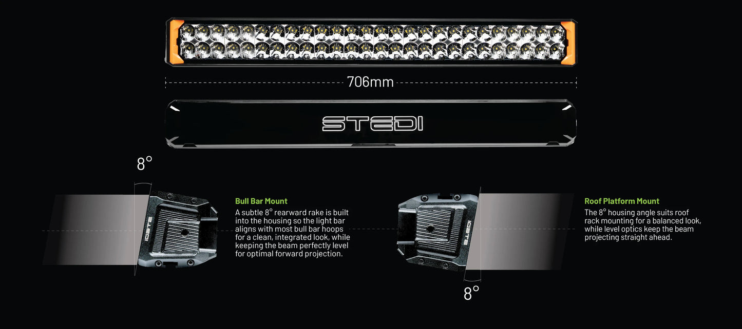 STEDI Sport Plus Double Row 28 inch 52 LED Light Bar