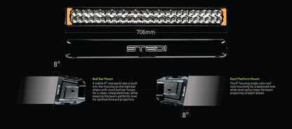 STEDI Sport Plus Double Row 28 inch 52 LED Light Bar