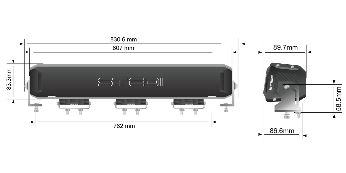 STEDI Sport Plus Double Row 32 inch 60 LED Light Bar