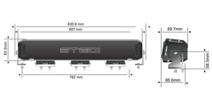STEDI Sport Plus Double Row 32 inch 60 LED Light Bar