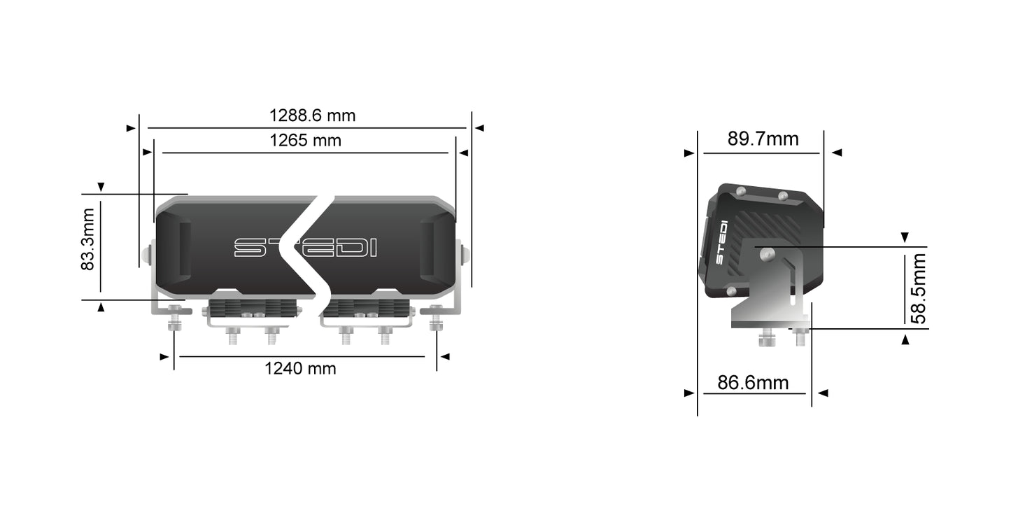 STEDI Sport Plus Double Row 50 inch 96 LED Light Bar