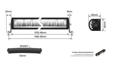 STEDI ST2K Series 40.5 Inch 16 LED Curved Light Bar