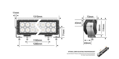 STEDI 52 Inch ST4K 100 LED Double Row Light Bar