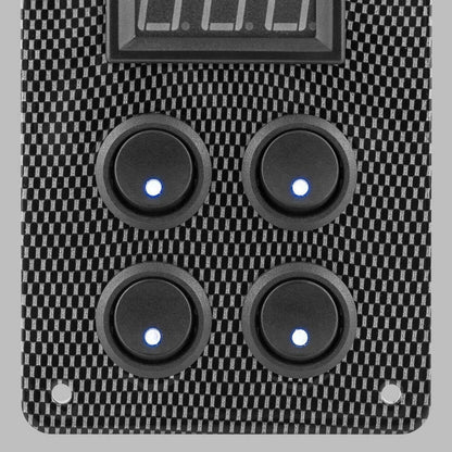 STEDI Carbon Switch Panel with USB and Digital Volt Meter