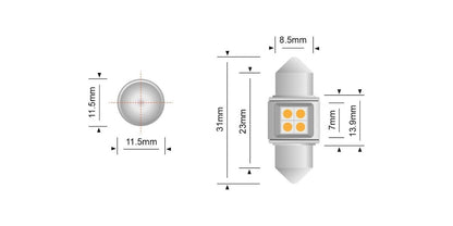 STEDI Festoon 31mm LED Bulbs (Pair)