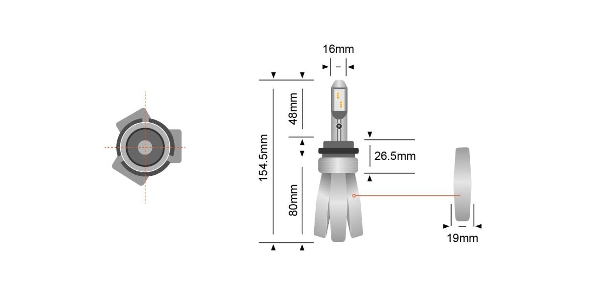STEDI H13 (9008) Copper Head LED Headlight Globes