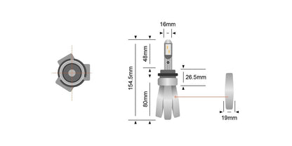 STEDI H13 (9008) Copper Head LED Headlight Globes