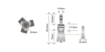 STEDI HB3 (9005) Copper Head LED Bulbs (PAIR)