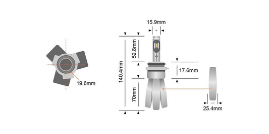 STEDI HB3 (9005) Copper Head LED Bulbs (PAIR)