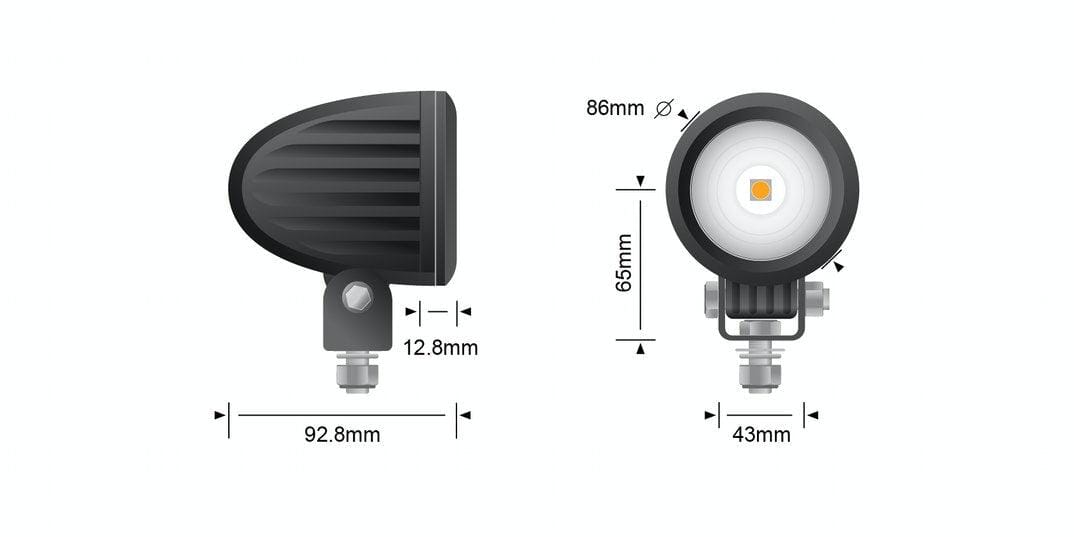 STEDI MCX25 Flood Motorcycle LED Driving Light