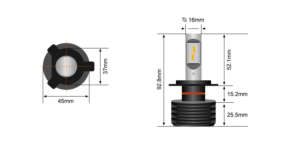 STEDI Motorcycle H4 LED Headlight Upgrade Kit