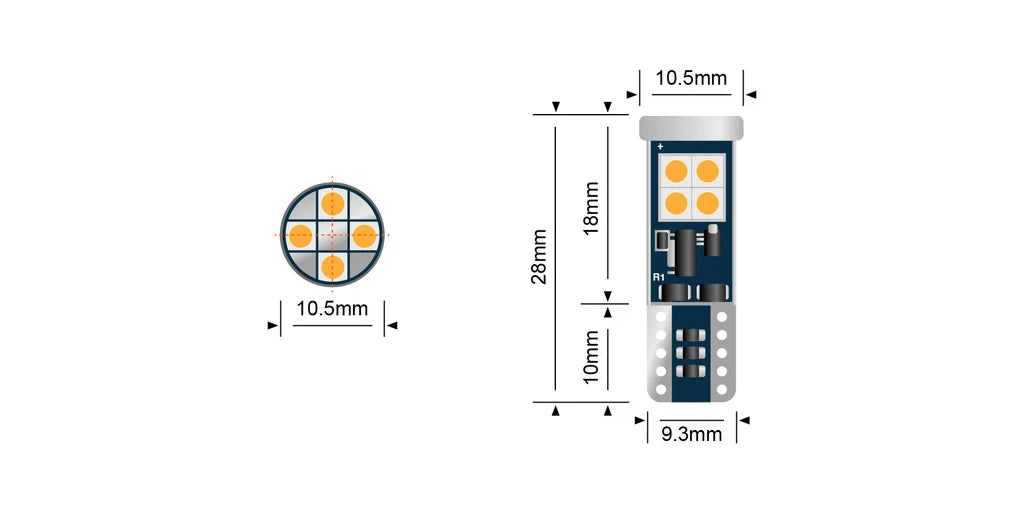 STEDI T10 / T15 (W5W / W16W) Wedge LED Bulbs (Pair)