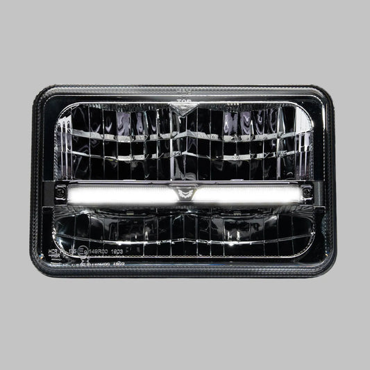 STEDI Homage Rectangle 6 x 4 Inch Headlight With DRL & Integrated Indicator